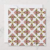 Victoriaans uitnodiging voor Floral Damage (Achterkant)