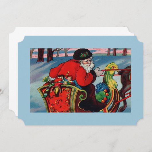 Victoriaans uitnodiging voor kerstmis (Voorkant / Achterkant)