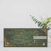 Victoriaans uitnodiging voor weddenschap met RSVP (Staand voorkant)