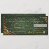 Victoriaans uitnodiging voor weddenschap met RSVP (Voorkant / Achterkant)