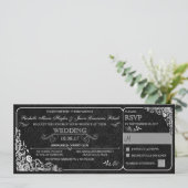 Victoriaans uitnodiging voor weddenschap met RSVP (Staand voorkant)