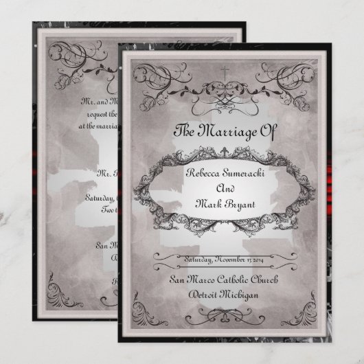 Victoriaans uitnodiging voor weddenschappen (Voorkant / Achterkant)