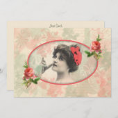 Victoriaans uitnodiging voor weddenschappen (Voorkant / Achterkant)