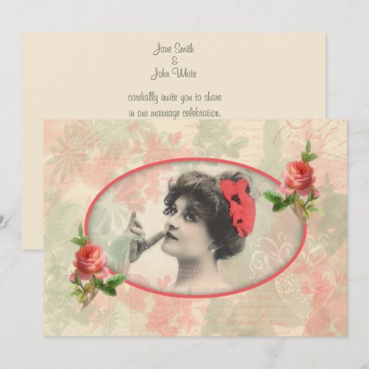 Victoriaans uitnodiging voor weddenschappen (Voorkant / Achterkant)