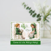 Victoriaans uitnodigingen van de Sint Patrick's Da (Staand voorkant)