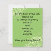 Victoriaans uitnodigingen van de Sint Patrick's Da (Achterkant)