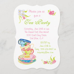 Victoriaans uitnodigingen van Tea Party om gestape