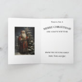  Victoriaans Vader Kerstman in Sneeuw Kaart (Binnen)