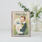 Victoriaans Vaderdag Briefkaart (Staand voorkant)