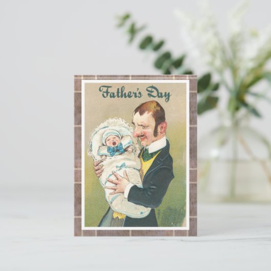 Victoriaans Vaderdag Briefkaart (Staand voorkant)