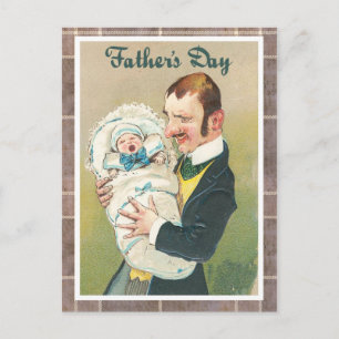 Victoriaans Vaderdag Briefkaart