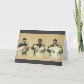  Victoriaans Vaderdag, het zijn Triplets. Kaart (Voorkant)