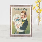 Victoriaans Vaderdag Kaart (Gele Bloem)