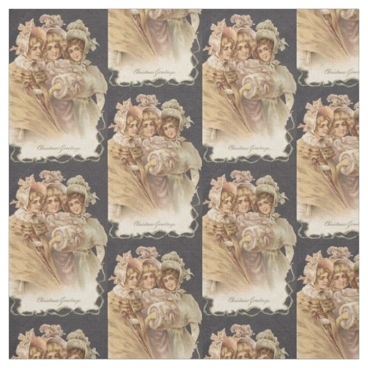 Victoriaans vakantie Mode  kerststof Stof (Swatch)