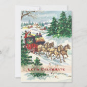  Victoriaans Vakantie Retro Kerstfeest Kaart (Voorkant)