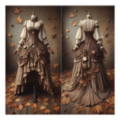 Victoriaans val verlaat Mode ontwerp Foto Afdruk (Voorkant)