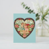 Victoriaans Valentijn aan Mijn Liefde II Feestdagenkaart (Staand voorkant)