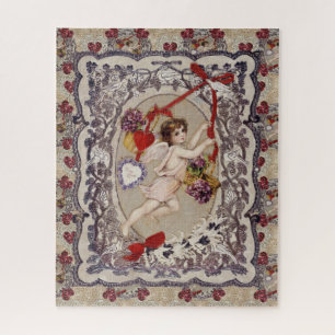 Victoriaans Valentijn Angel Red Heart Legpuzzel