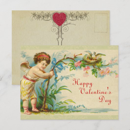 Victoriaans Valentijn Briefkaart (Voorkant / Achterkant)