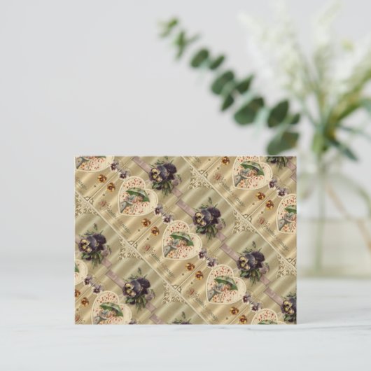 Victoriaans Valentijn Briefkaart (Staand voorkant)