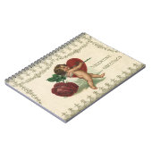  Victoriaans Valentijn Cherub, Roos en hart Notitieboek (Linkerzijde)