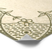  Victoriaans Valentijn Cherub, Roos en hart Poster (Hoek)