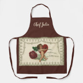  Victoriaans Valentijn Cherub, Roos en hart Schort (Voorkant)
