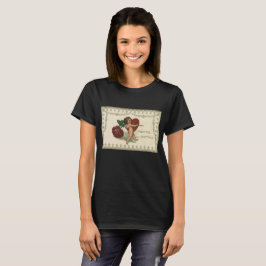  Victoriaans Valentijn Cherub, Roos en hart T-shirt