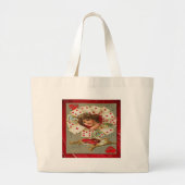 Victoriaans Valentijn De hartenkoningin Grote Tote Bag (Voorkant)