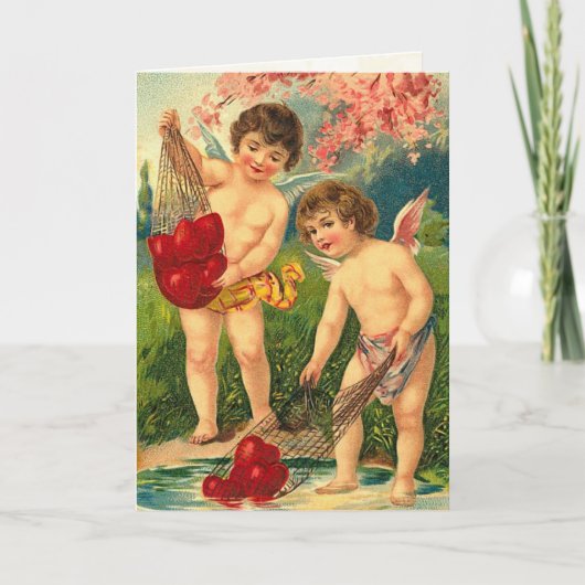 Victoriaans Valentijn Feestdagen Kaart (Voorkant)