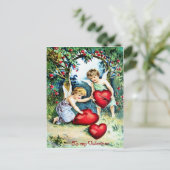 Victoriaans Valentijn Feestdagenkaart (Staand voorkant)