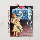 Victoriaans Valentijn Feestdagenkaart (Voorkant / Achterkant)