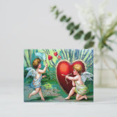 Victoriaans Valentijn Feestdagenkaart (Staand voorkant)