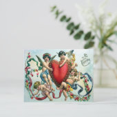 Victoriaans Valentijn Feestdagenkaart (Staand voorkant)