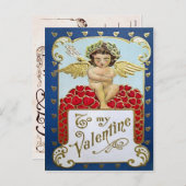  Victoriaans Valentijn Feestdagenkaart (Voorkant / Achterkant)