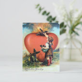 Victoriaans Valentijn Feestdagenkaart (Staand voorkant)