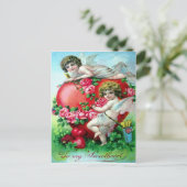 Victoriaans Valentijn Feestdagenkaart (Staand voorkant)