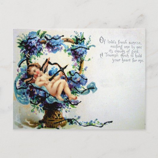 Victoriaans Valentijn Feestdagenkaart (Voorkant)