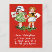 Victoriaans Valentijn Feestdagenkaart (Voorkant)