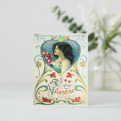 Victoriaans Valentijn Feestdagenkaart (Staand voorkant)