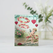  Victoriaans Valentijn Feestdagenkaart (Staand voorkant)