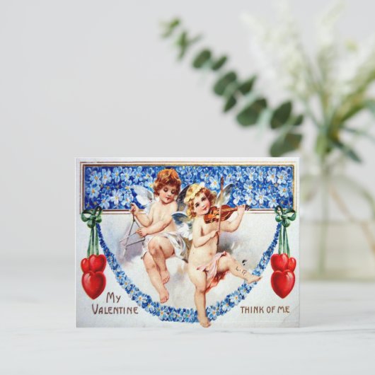 Victoriaans Valentijn Feestdagenkaart (Staand voorkant)