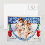 Victoriaans Valentijn Feestdagenkaart (Voorkant / Achterkant)