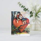 Victoriaans Valentijn Feestdagenkaart (Staand voorkant)