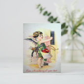  Victoriaans Valentijn Feestdagenkaart (Staand voorkant)