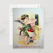  Victoriaans Valentijn Feestdagenkaart (Voorkant / Achterkant)