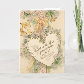 Victoriaans Valentijn Hart Feestdagen Kaart