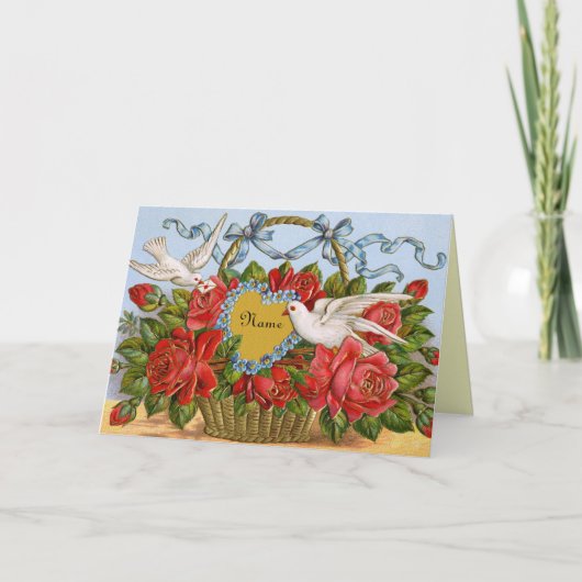 Victoriaans Valentijn kaart - Personaliseer uw naa (Voorkant)