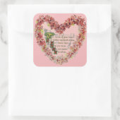 Victoriaans Valentijn met Irish Sentiment Vierkante Sticker (Tas)
