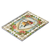 Victoriaans Valentijn met schaatsen van meisjes en Notitieboek (Linkerzijde)